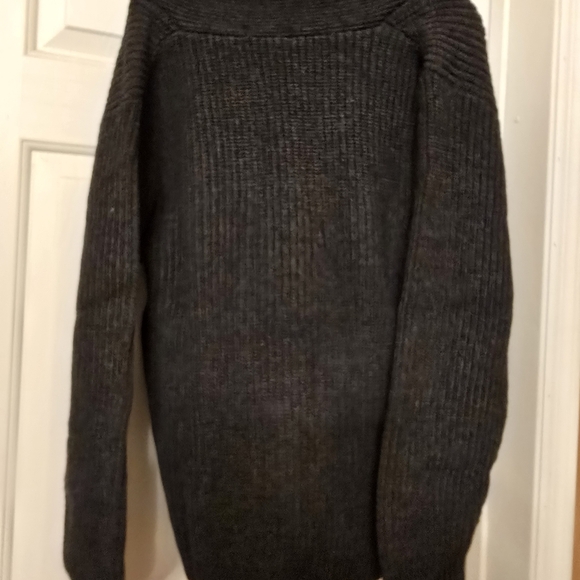 Men's Charcoal Cardigan Sweater - Picture 7 of 7